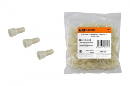 TDM ELECTRIC SQ0519-0015 Концевой изолирующий зажим КИЗ-1 (100 шт) TDM